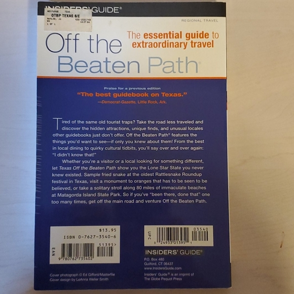 Off the  Beaten Path Texas Sixth Edition - Picture 2 of 2